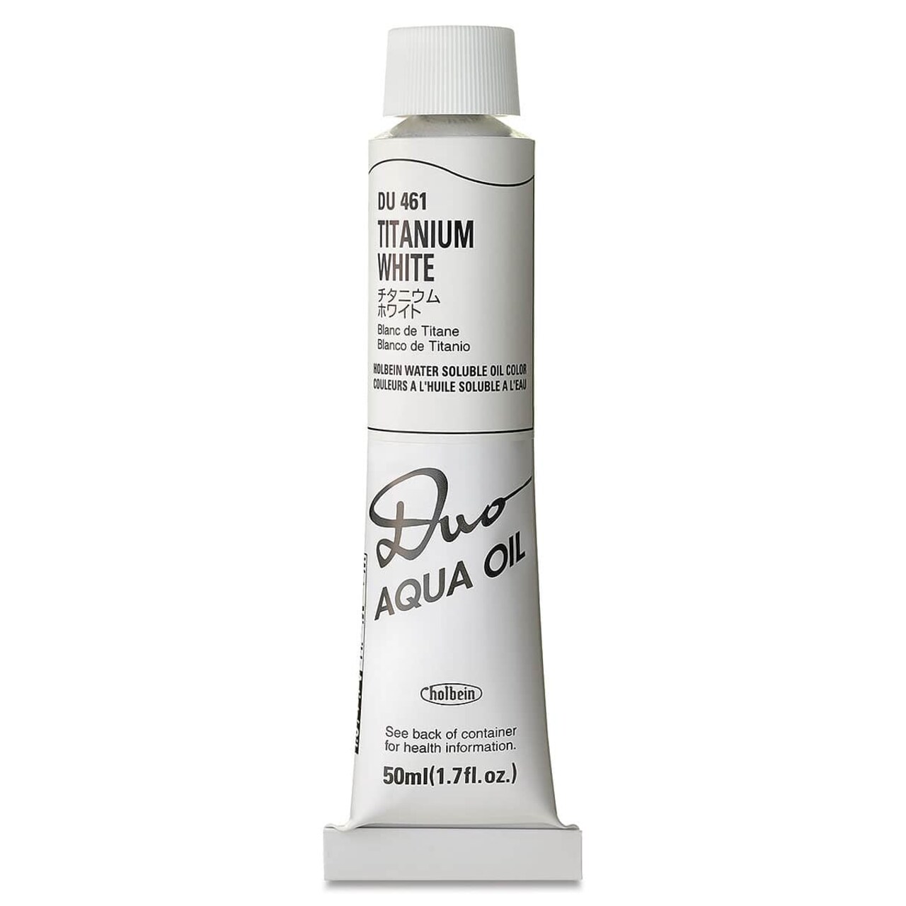 Holbein Duo Aqua Water Soluble Oils - Titanium White, 50 ml tube